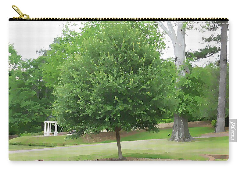 Hopeland Garden Zip Pouch featuring the painting Hopeland Garden 1 by Jeelan Clark