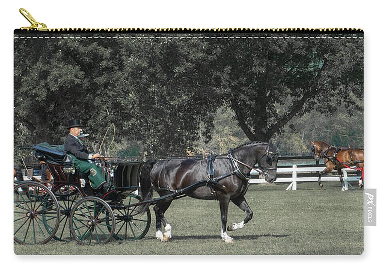 Horse Zip Pouch featuring the photograph Horse 34 by Phil S Addis