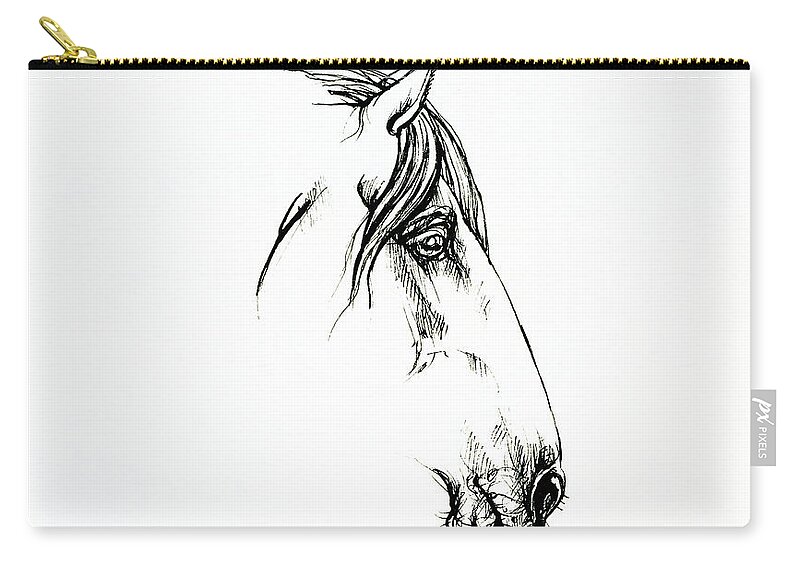 Horse Zip Pouch featuring the photograph Horse head by Ang El