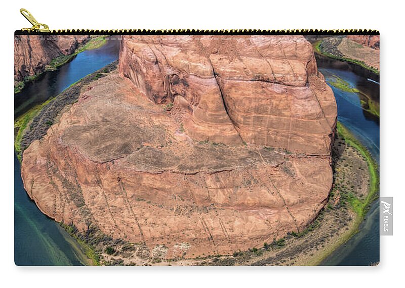 Arizona Zip Pouch featuring the photograph Horseshoe Bend - Arizona - Vertical No2 by Debra Martz