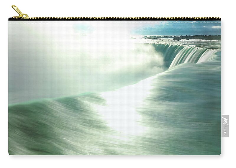 Horseshoe Falls Zip Pouch featuring the photograph Horseshoe Falls, Niagara Falls by Doolittle Photography and Art