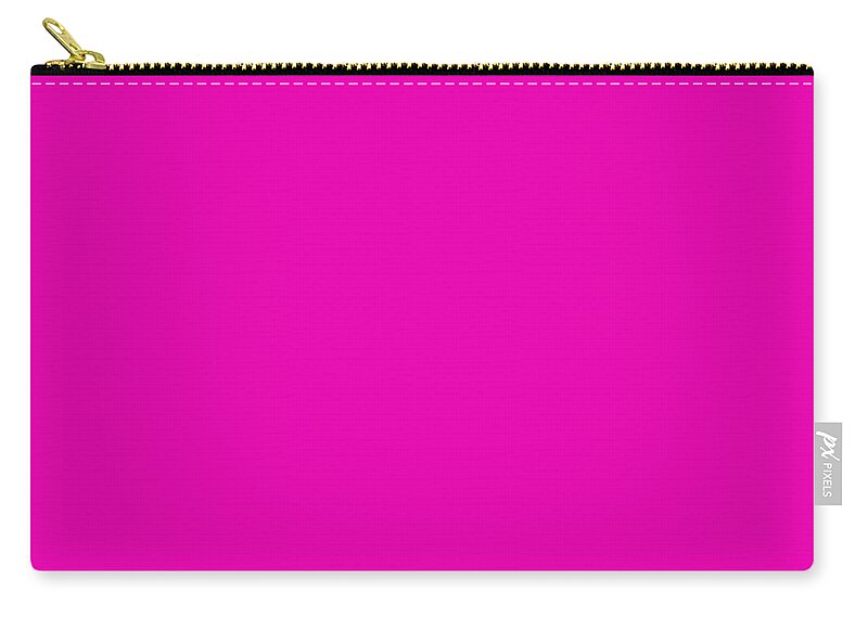 Hot Pink Zip Pouch featuring the digital art Hot Pink by Delynn Addams Solid Colors for Home Interior Decor by Delynn Addams