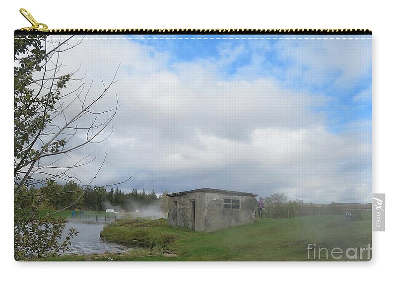 Iceland Zip Pouch featuring the photograph Hot Springs 1 by Diana Rajala