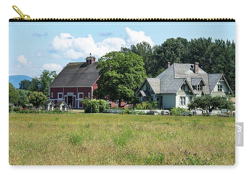 Hovander Homestead Farm Zip Pouch featuring the photograph Hovander Homestead Farm by Tom Cochran