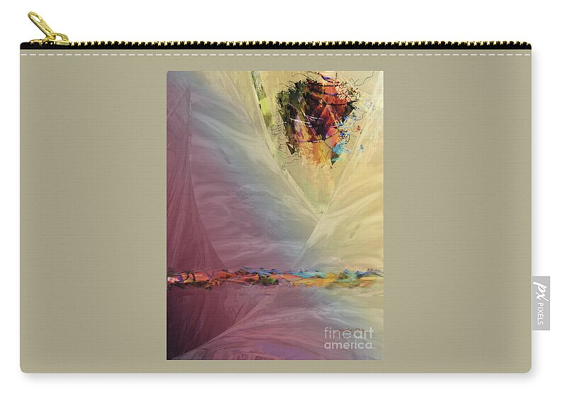  Zip Pouch featuring the digital art Hovering by Jacqueline Shuler
