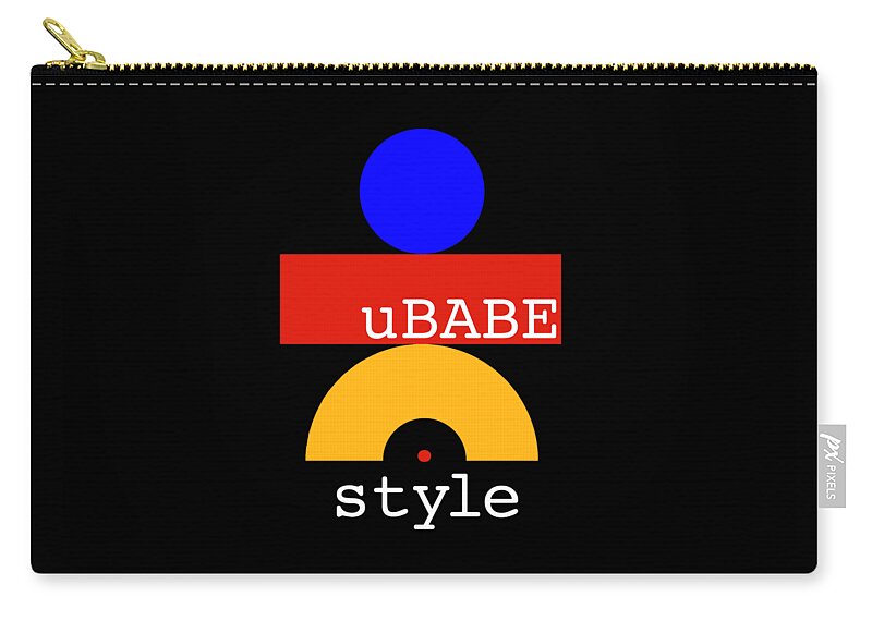 Ubabe Primitive Zip Pouch featuring the digital art Hug Me Style by Ubabe Style