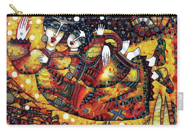 Albena Zip Pouch featuring the painting I Give You My Dreams by Albena Vatcheva