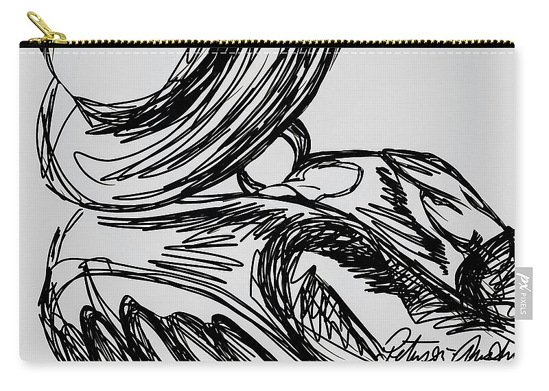 Wall Art Zip Pouch featuring the digital art For Grandfather by Callie E Austin