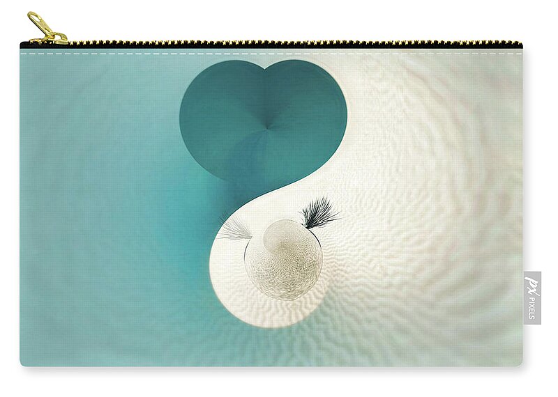 I Love Zip Pouch featuring the photograph I Love White Sands National Monument by Doug Sturgess