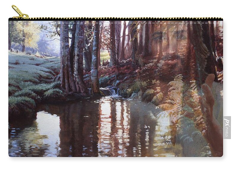Creation Zip Pouch featuring the painting I made it all for you by Graham Braddock