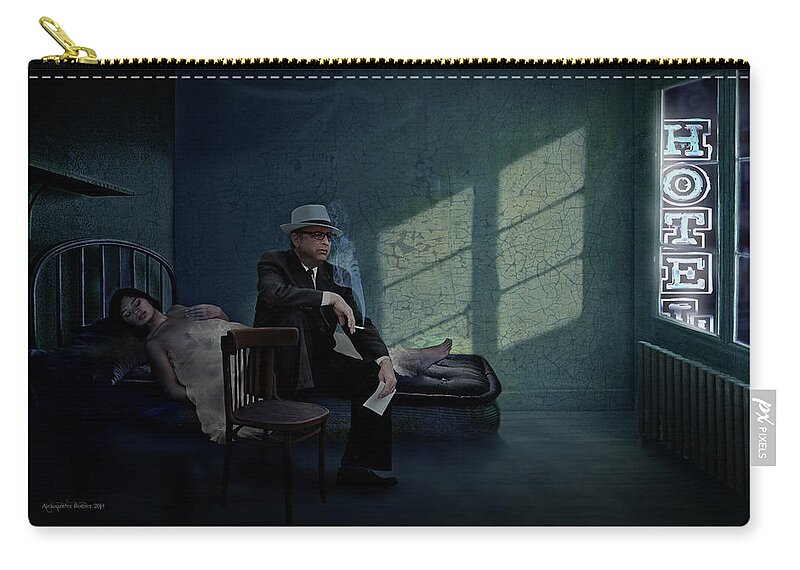 Hotel Room Zip Pouch featuring the photograph I Remember You Well in The Chelsea Hotel by Aleksander Rotner