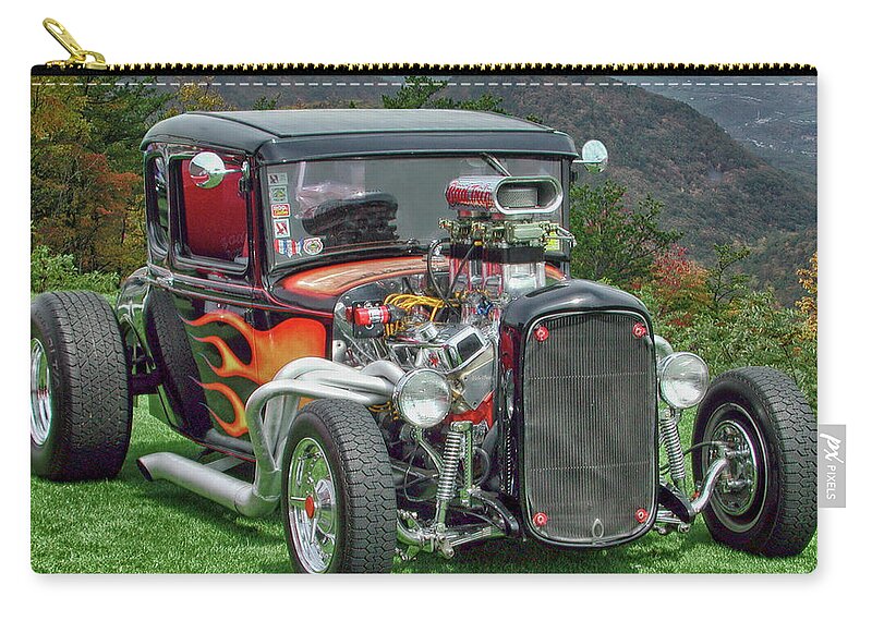 Model A Zip Pouch featuring the photograph I was drivin' that Model A by Michael Frank