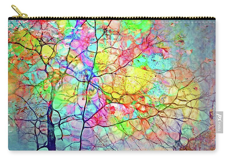 Trees Zip Pouch featuring the digital art I will shine for you, even in this storm by Tara Turner