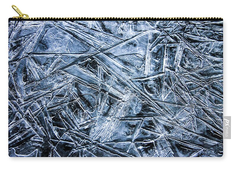 Dawn Richards Zip Pouch featuring the photograph Ice Crystals by Dawn Richards