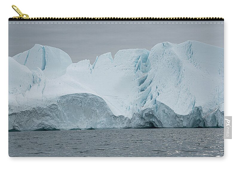 Arctic Zip Pouch featuring the photograph Iceberg #4 by Minnie Gallman