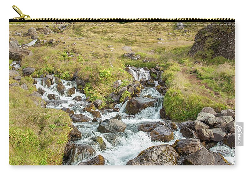 Iceland Carry-all Pouch featuring the photograph Iceland Waterfall by David Letts