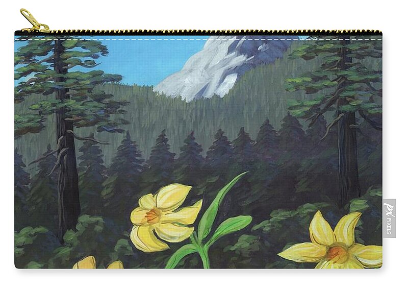 Idyllwild Zip Pouch featuring the painting Idyllwild by Gerry High