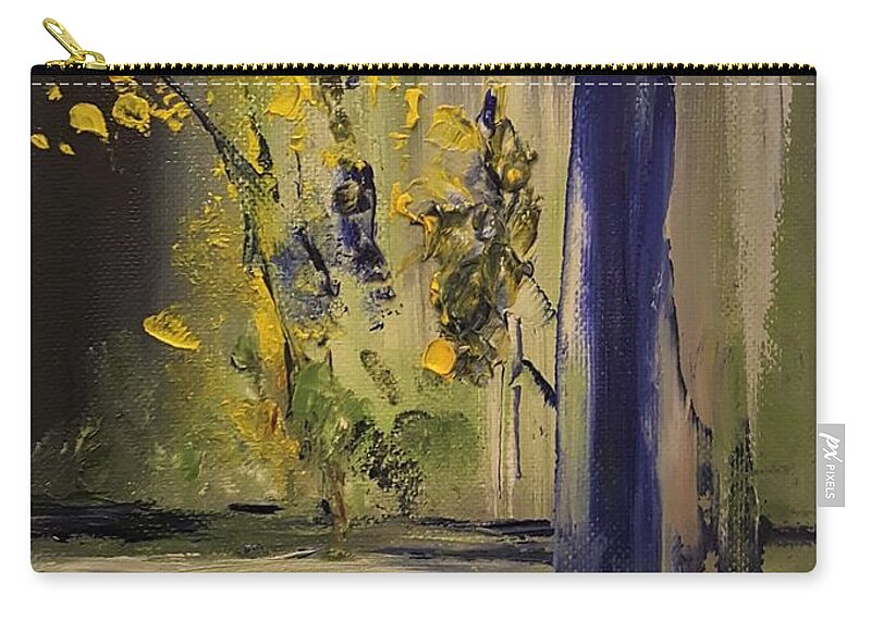 Illusions Of Spring Zip Pouch featuring the painting Illusions of Spring   ap8 by Cheryl Nancy Ann Gordon