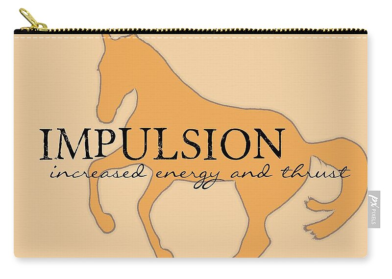 Acceptance Zip Pouch featuring the photograph Impulsion by Dressage Design