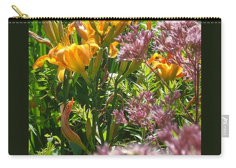 Garden Zip Pouch featuring the photograph In Mary's Garden by Patricia Overmoyer