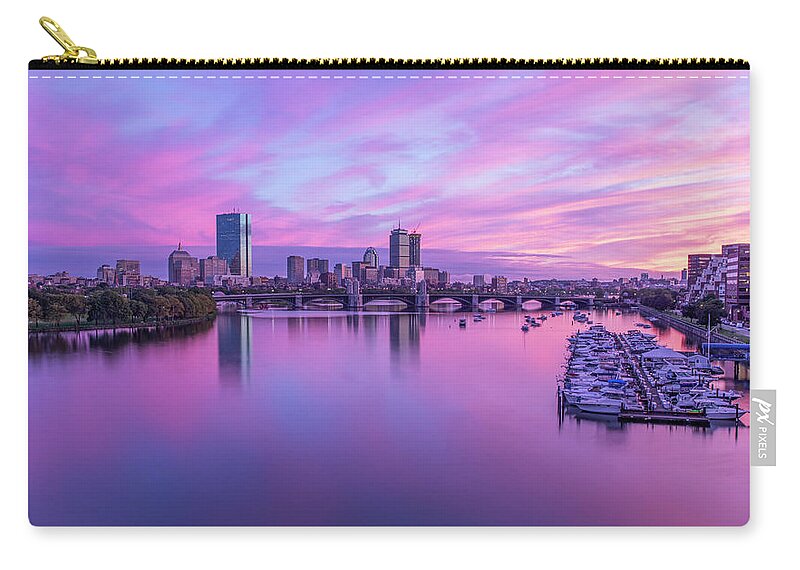 Boston Zip Pouch featuring the photograph In The Pink by Rob Davies