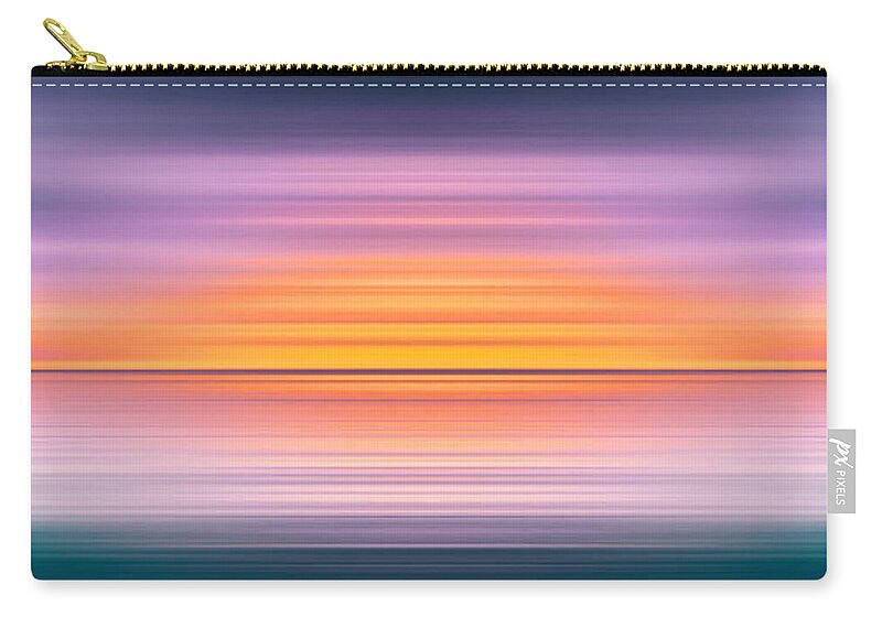 India Zip Pouch featuring the mixed media India Colors - Abstract Wide Seascape by Stefano Senise