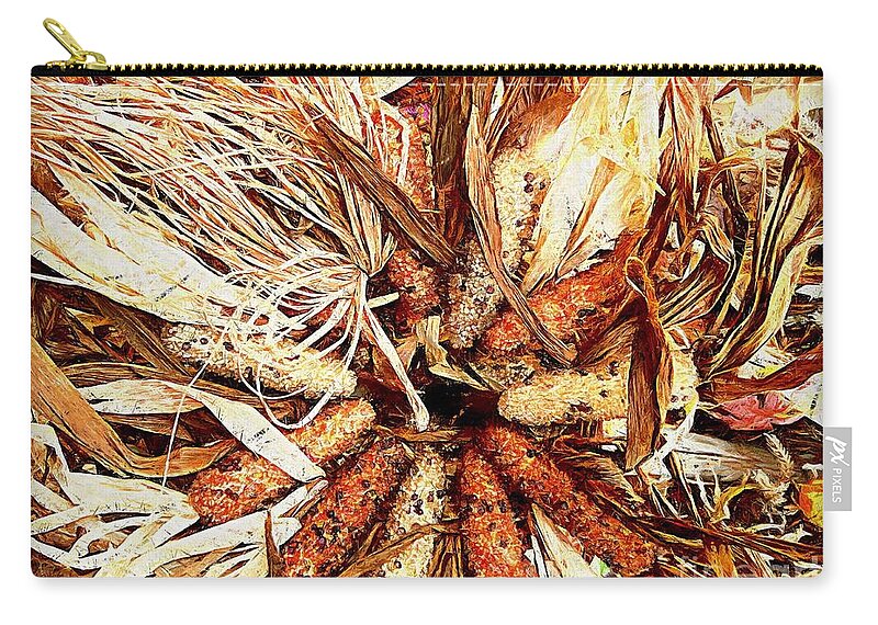 Corn Zip Pouch featuring the photograph Indian Corn Maize by Janine Riley