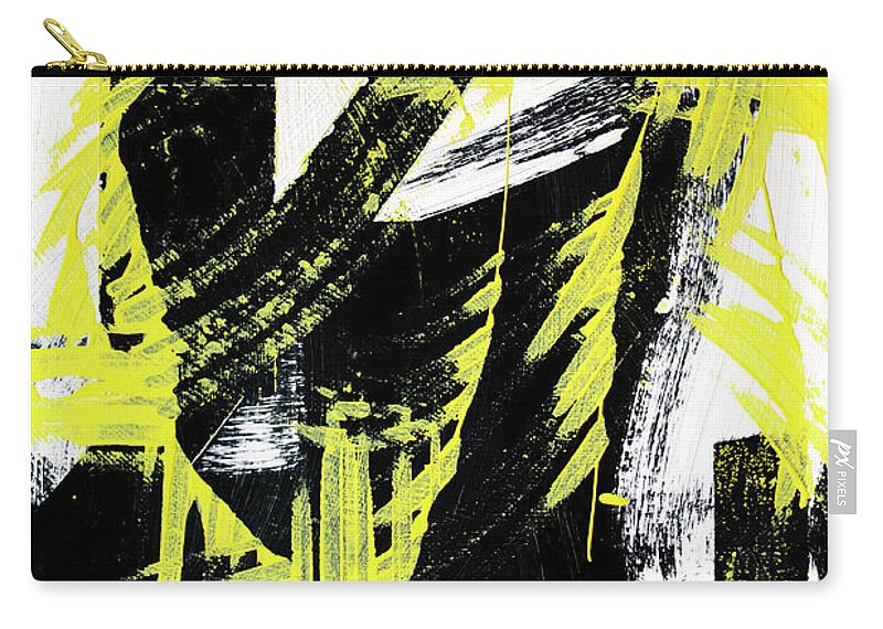 Abstract Zip Pouch featuring the painting Industrial Abstract Painting II by Christina Rollo