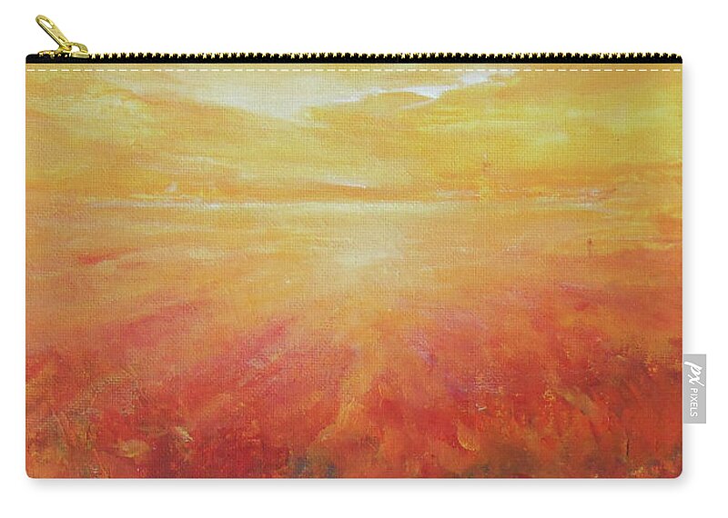 Abstract Zip Pouch featuring the painting Inexhaustible by Jane See