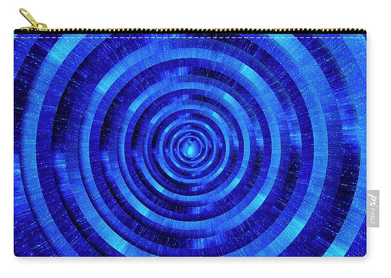 Zoom Zip Pouch featuring the digital art Infinity Tunnel Milky Way Zoom Circles by Pelo Blanco Photo