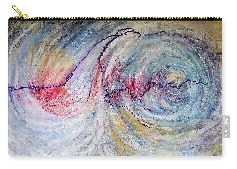 Galaxy Zip Pouch featuring the painting Infinity's Path by Toni Willey