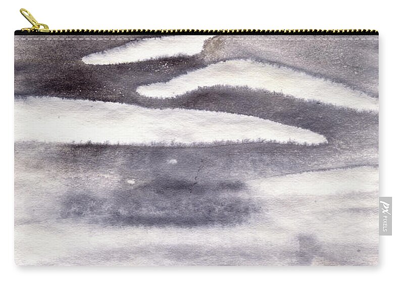 Stained Zip Pouch featuring the digital art Ink Stain On Old Paper Texture by 4khz