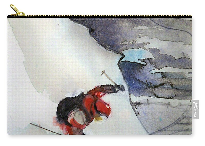 Outdoors Nature People City Travel Landscape Zip Pouch featuring the painting Innsbruck by Ed Heaton