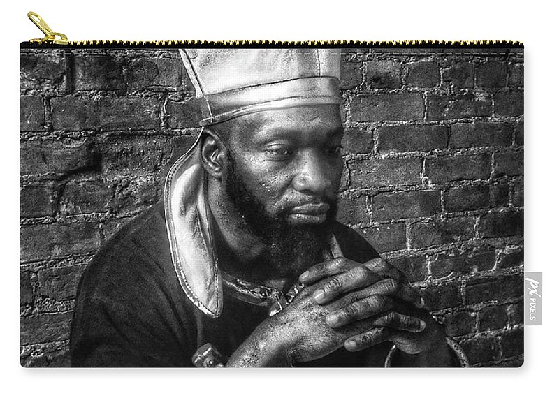 Cardinal Zip Pouch featuring the photograph Inquisition II by Al Harden
