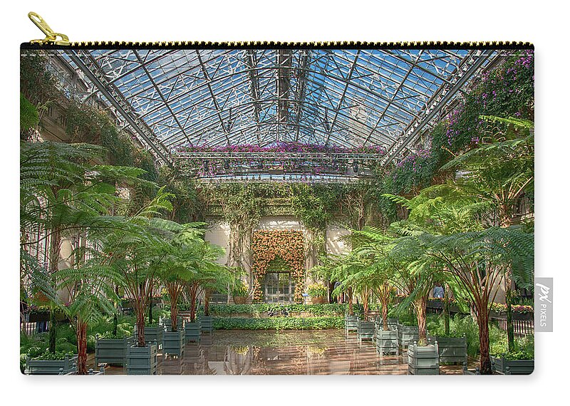 Atrium Zip Pouch featuring the photograph Inside Longwood Garden by Alan Goldberg