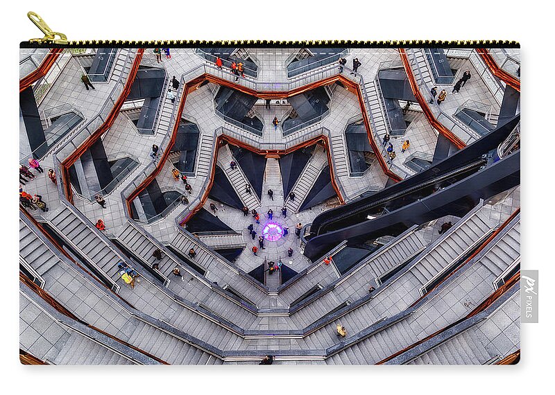Hudson Yards Carry-all Pouch featuring the photograph Inside the Hudson Yards Vessel NYC II by Susan Candelario
