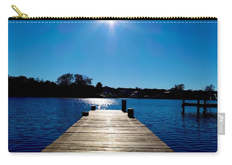 Dock Zip Pouch featuring the photograph Inverness Dock by Chris Montcalmo
