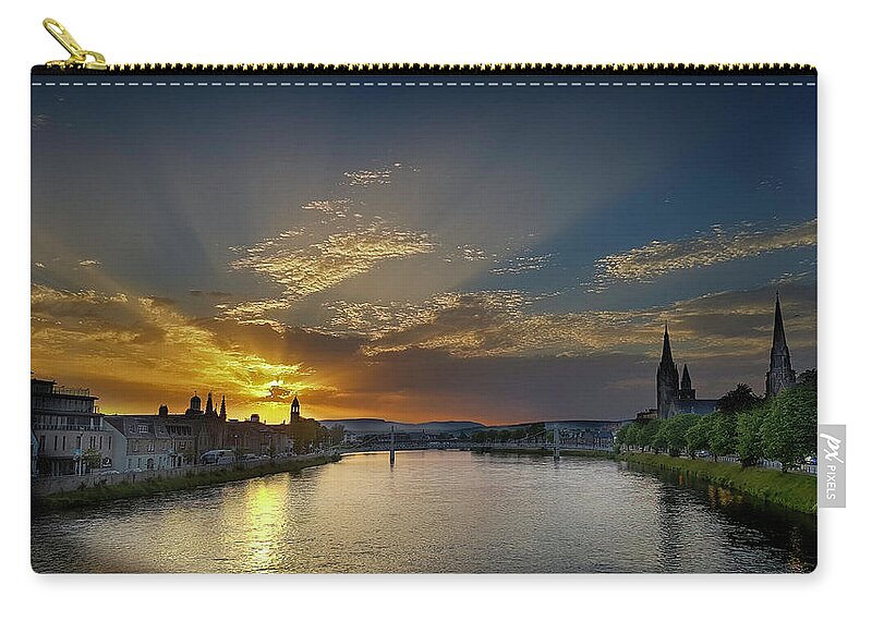Inverness Zip Pouch featuring the photograph Inverness Sunset by Joe MacRae