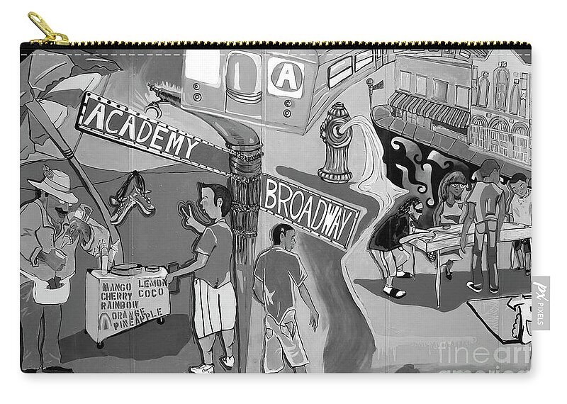 Inwood Carry-all Pouch featuring the photograph Inwood Mural by Cole Thompson