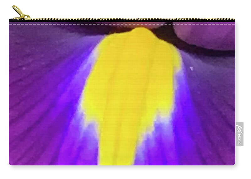 éclair Zip Pouch featuring the photograph Iris Eclair by Tiesa Wesen