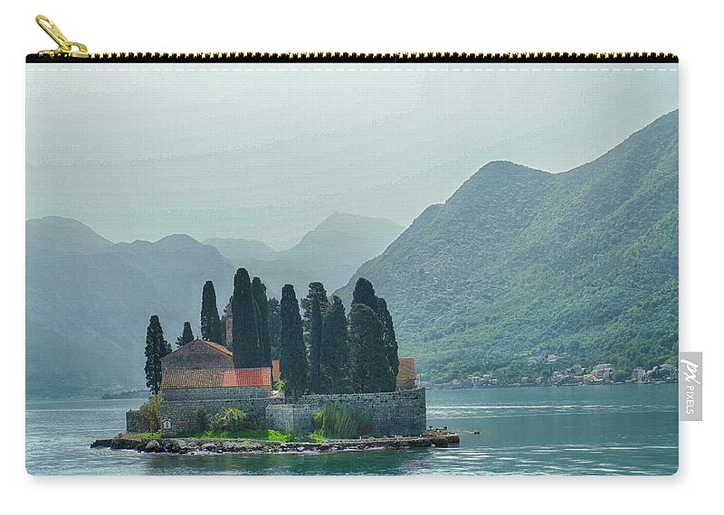 Exterior Zip Pouch featuring the photograph Island Church of St George by Steve Estvanik