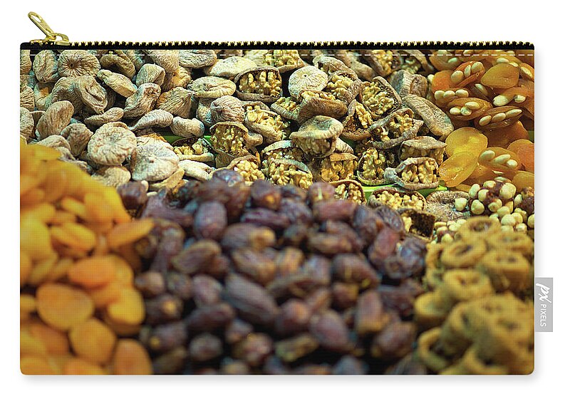 Istanbul Zip Pouch featuring the photograph Istanbul Spice Market by Mark A Paulda
