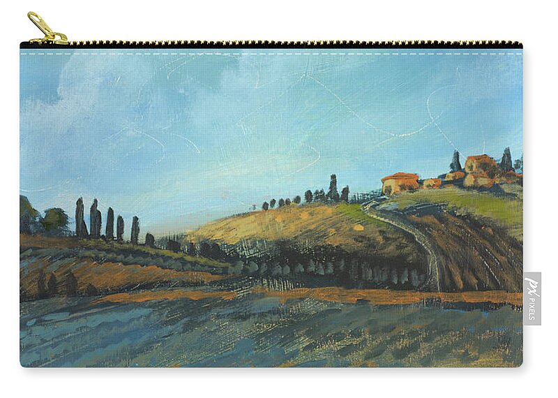 Italian Carry-all Pouch featuring the painting Italian Vineyards by Kingsley