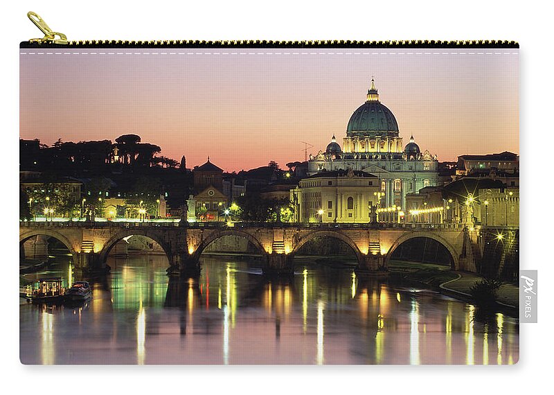 2005 Zip Pouch featuring the photograph Italy, Rome, St Peters Basilica by David C Tomlinson