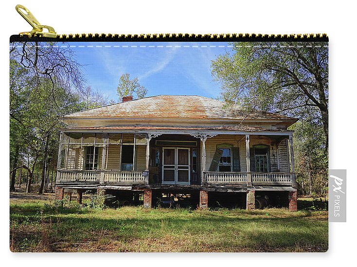 Alabama Zip Pouch featuring the photograph I've Seen Better Days by Kelly Gomez