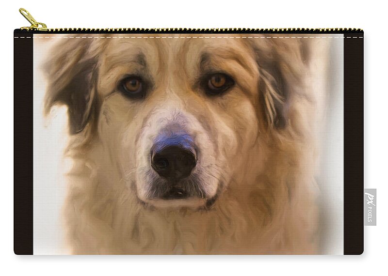Dogs Zip Pouch featuring the digital art Jack The Dog by John Rohloff