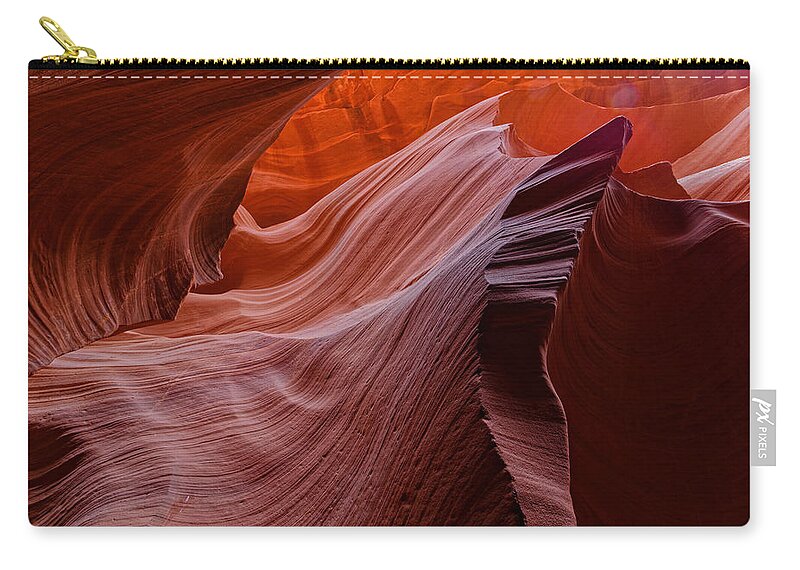 Antelope Canyon Zip Pouch featuring the photograph Jagged Edge by Jonathan Davison
