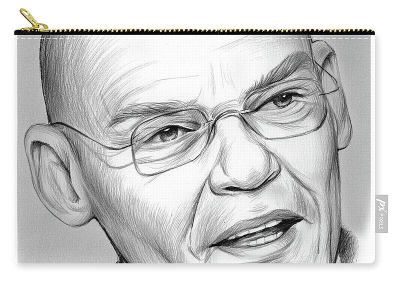 James Carville Carry-all Pouch featuring the drawing James Carville by Greg Joens