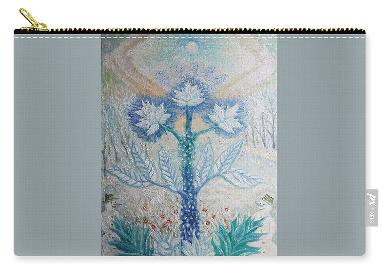 January Zip Pouch featuring the painting January by Elzbieta Goszczycka