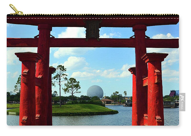 Japan Zip Pouch featuring the photograph Japan at Epcot by David Lee Thompson